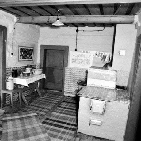 Kuchyňa, Vyšná Boca, okr. Liptovský Mikuláš, 1969. Foto Ján Botík. Archív negatívov Ústavu etnológie SAV v Bratislave